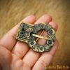 Gothic Belt Buckle Antiqued Brass Functional Gothic Belt Buckle Antiqued Brass Functional