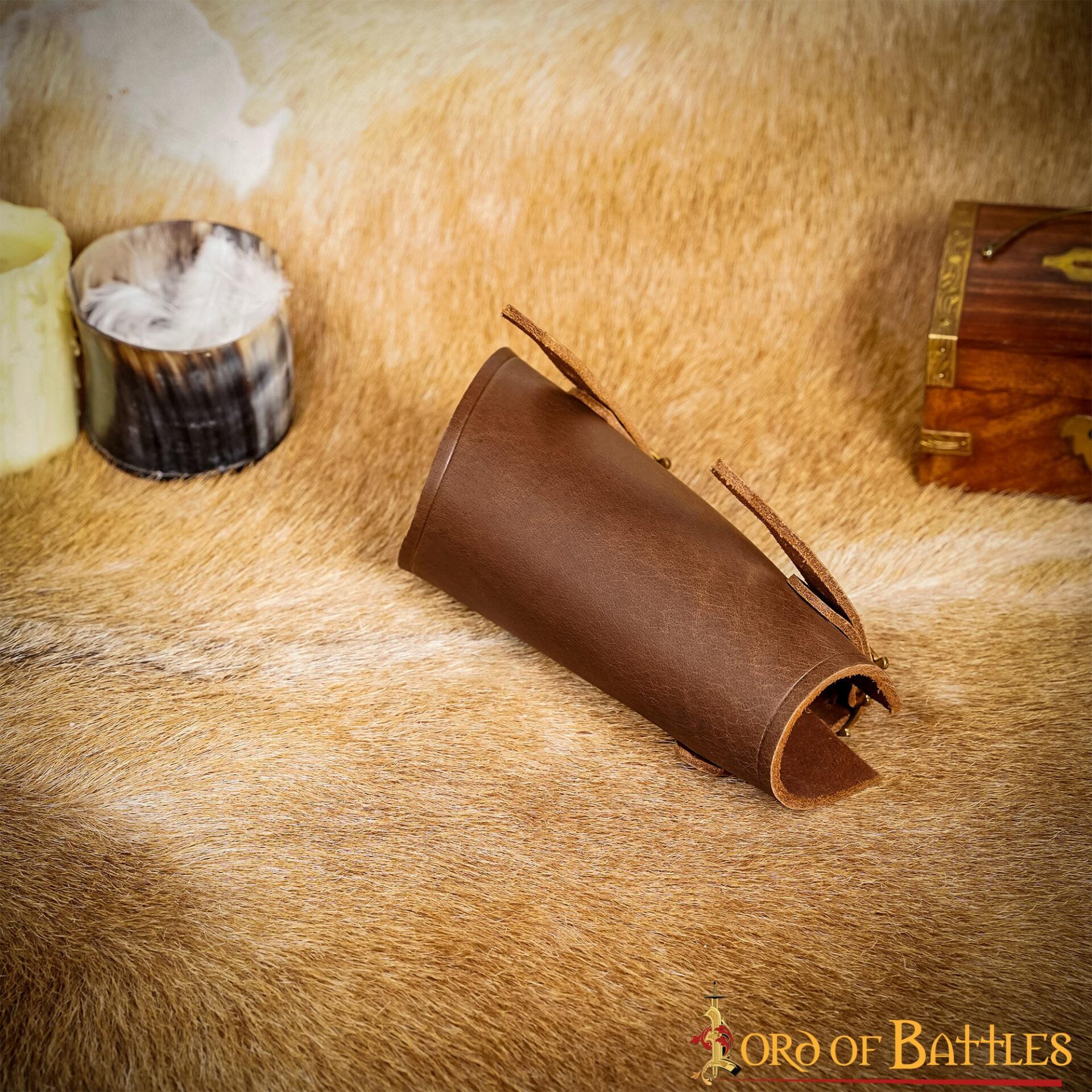 Handcrafted Medieval Archer's Genuine Leather Bracers Handcrafted Medieval Archer's Genuine Leather Bracers
