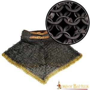 Chainmail Collar Round Steel Rings Dome Riveted Alternating Flat Rings