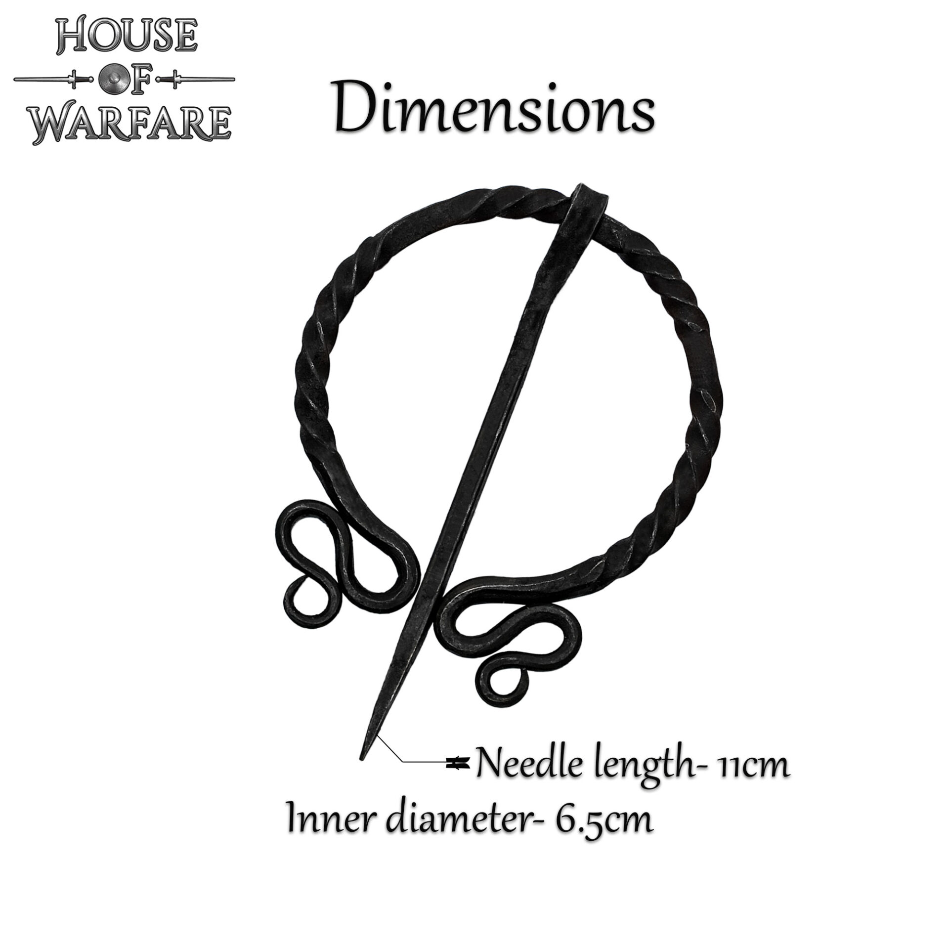 Hand Forged Historical Elfic Archer Fibula / Cloak Pin Hand Forged Historical Elfic Archer Fibula / Cloak Pin