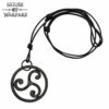 The Celtic Warrior Hand Forged Triskelion Pendant with Leather Cord The Celtic Warrior Hand Forged Triskelion Pendant with Leather Cord