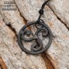 The Celtic Warrior Hand Forged Triskelion Pendant with Leather Cord The Celtic Warrior Hand Forged Triskelion Pendant with Leather Cord