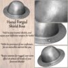 Medieval Shield Boss Natural and Polish, 1.8 mm Steel, Battle Ready