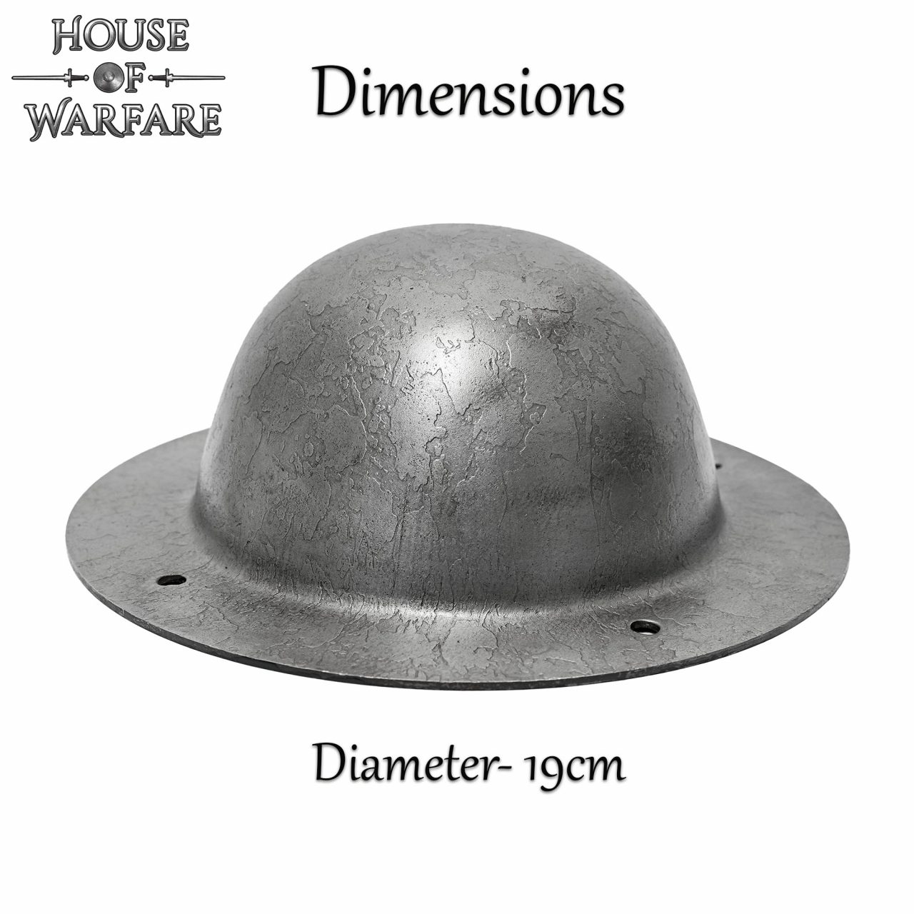 Medieval Shield Boss Natural and Polish, 1.8 mm Steel, Battle Ready