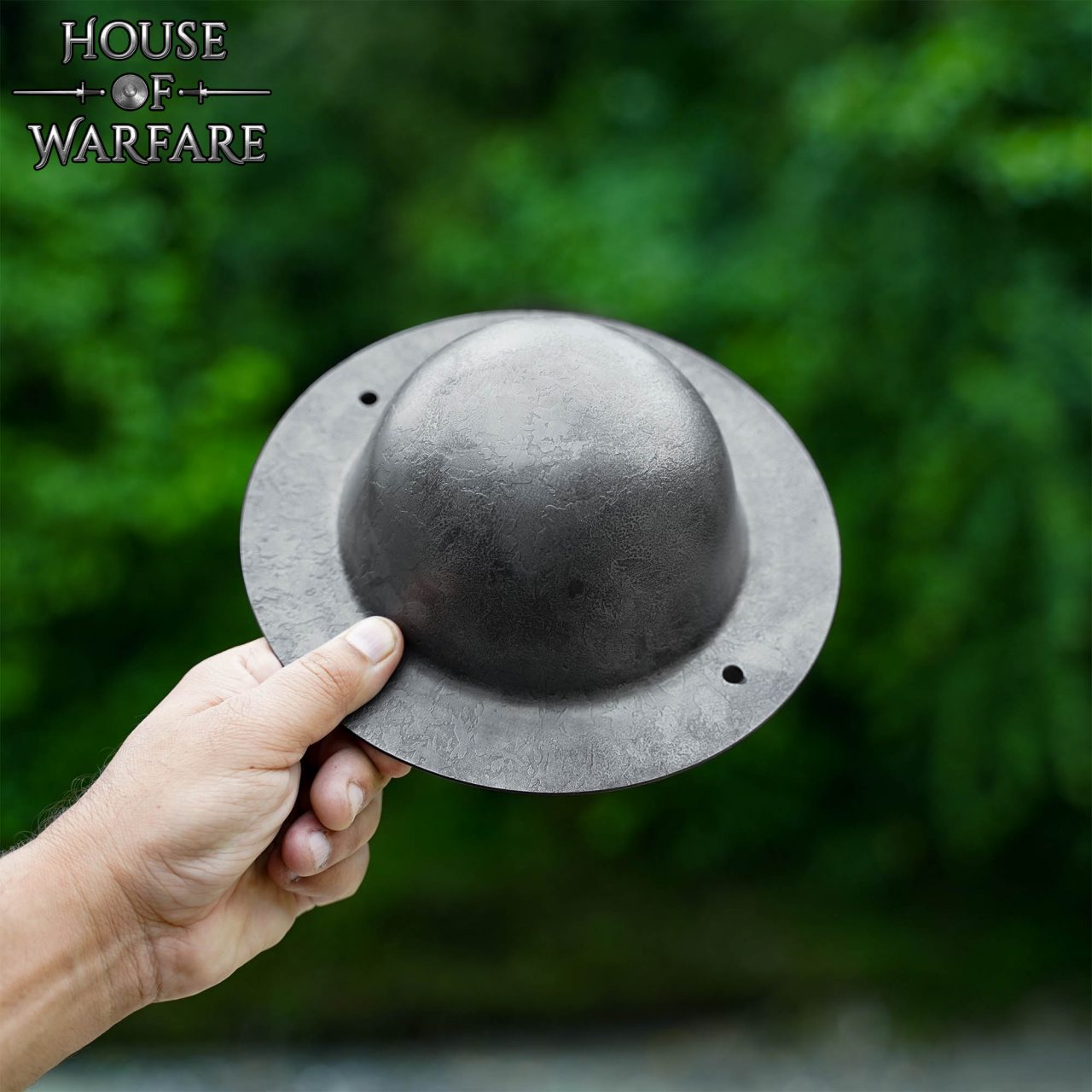 Medieval Shield Boss Natural and Polish, 1.8 mm Steel, Battle Ready