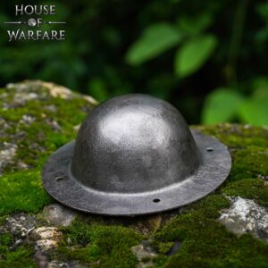 Medieval Shield Boss Natural and Polish, 1.8 mm Steel, Battle Ready