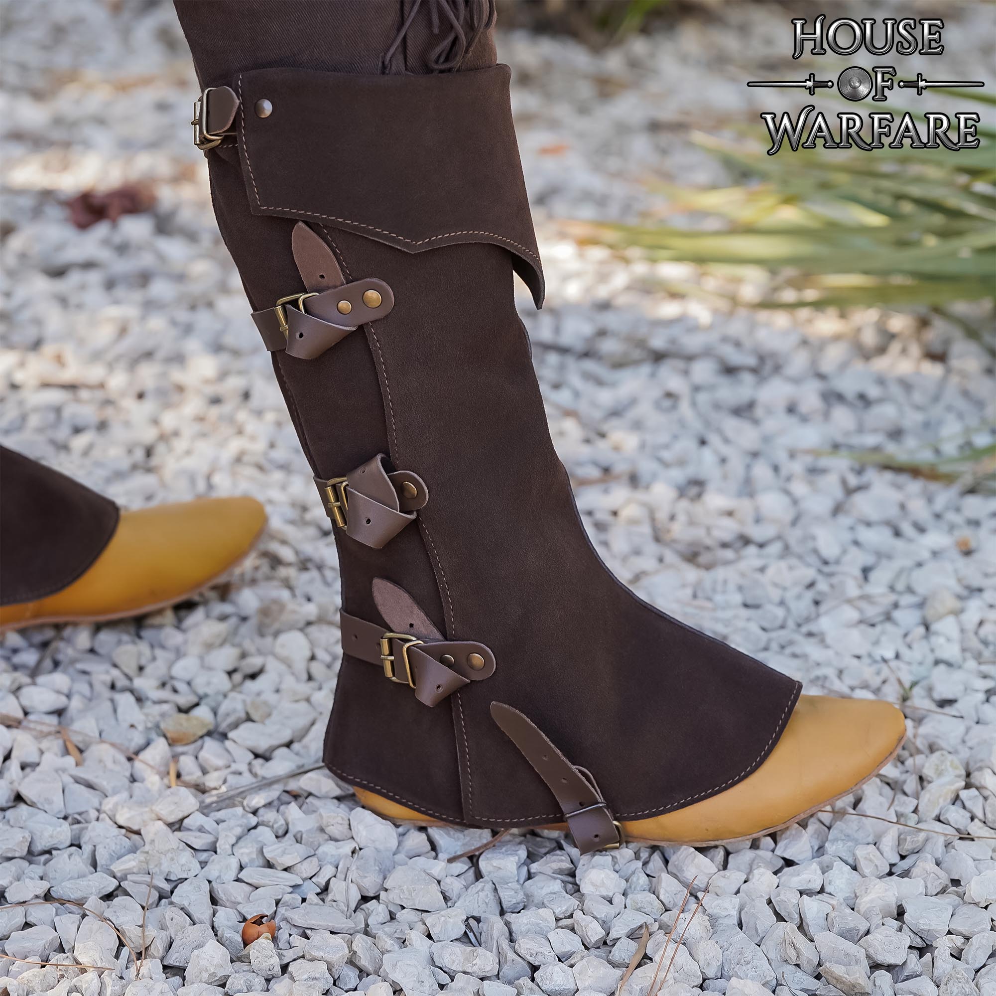 701942BR_3 Medieval Leather Boot Covers