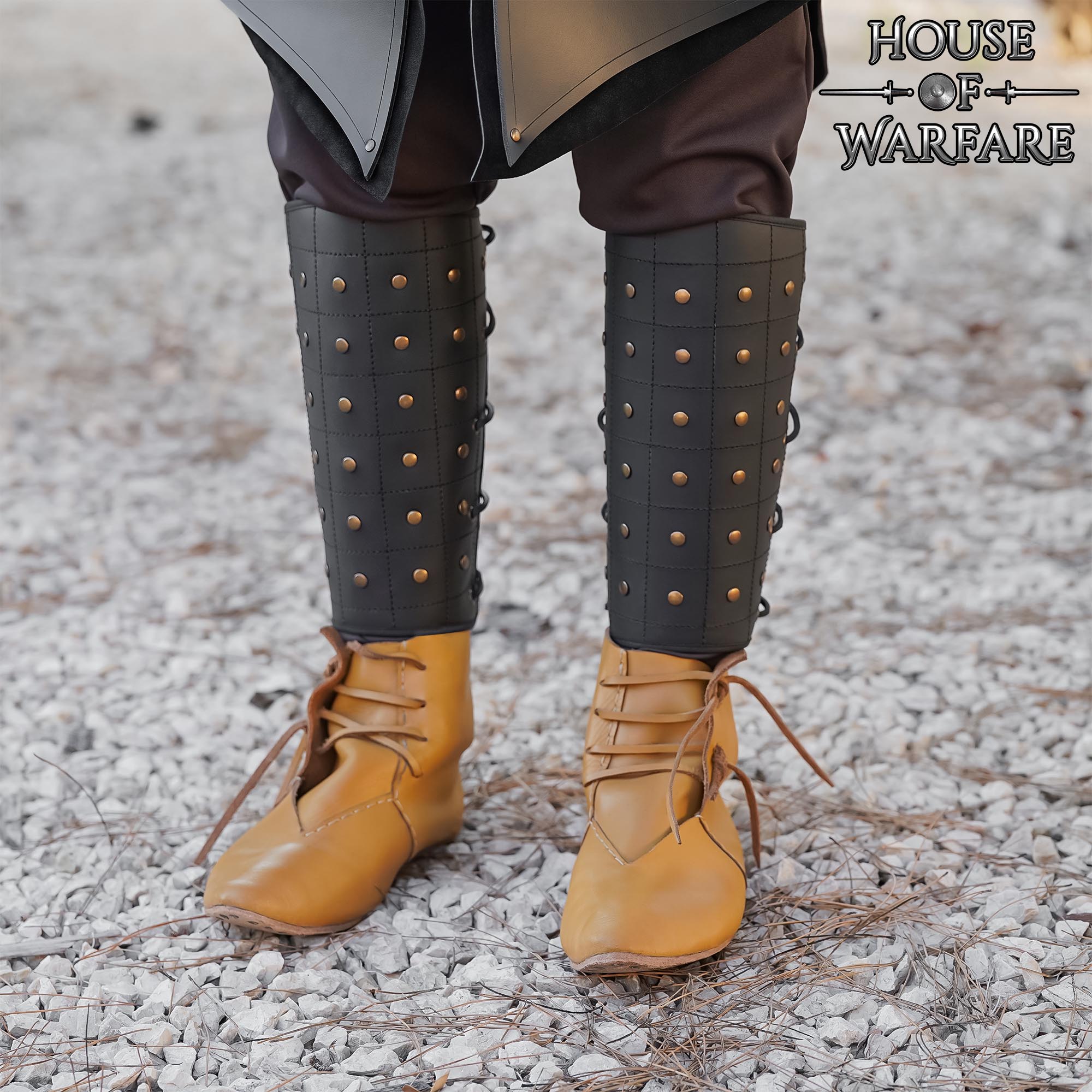 genuine leather greaves