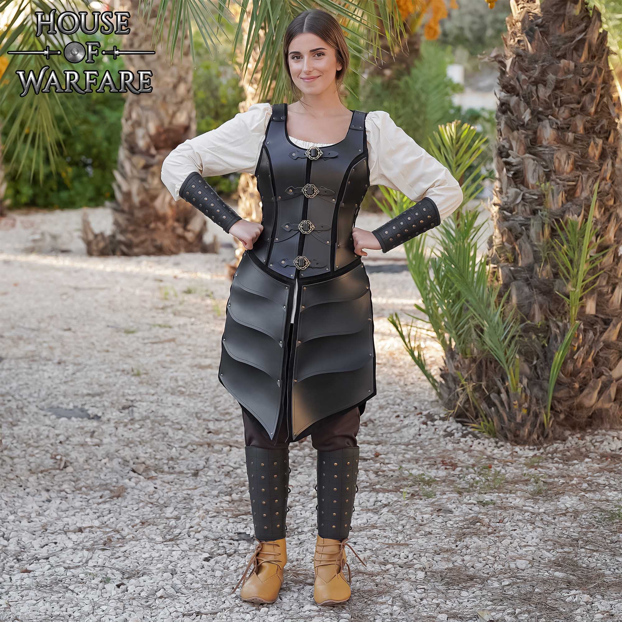 genuine leather greaves