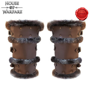 Barbarian Leather Greaves