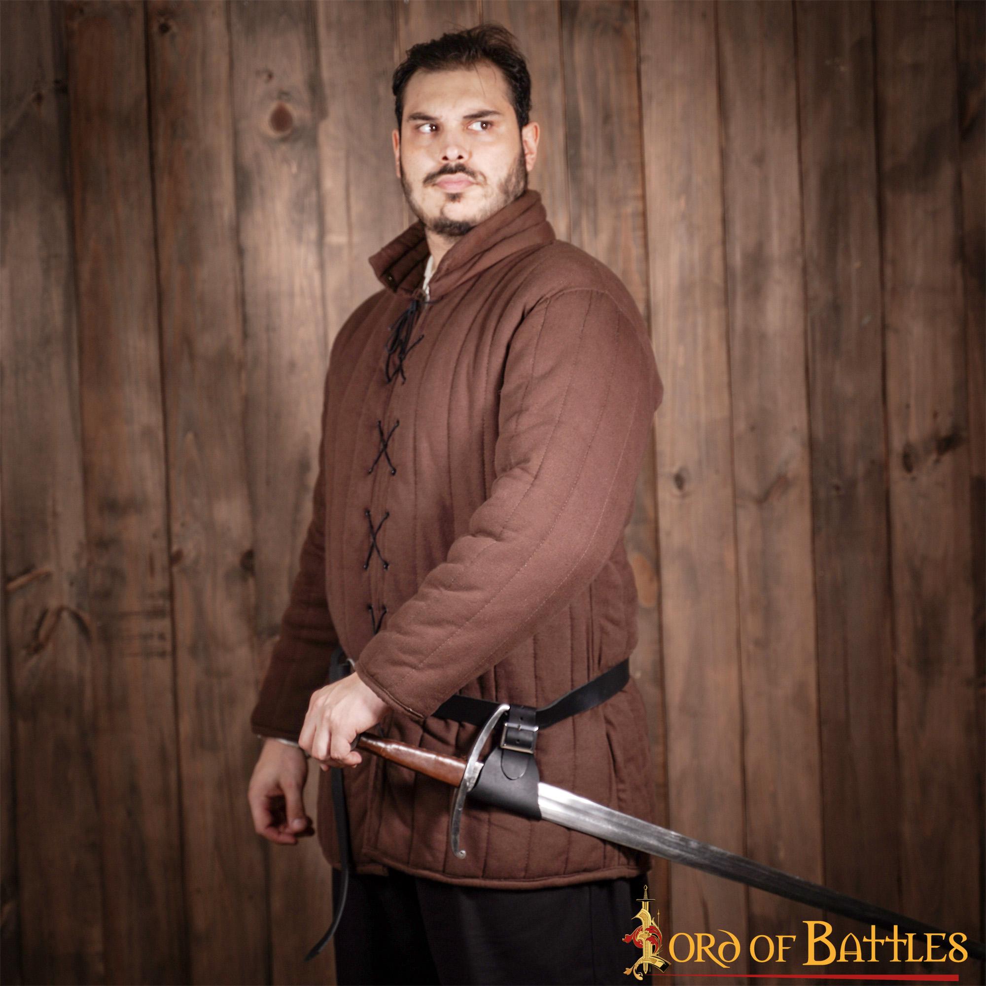 Leather Medieval Sword Frog with Belt Hanging Loop