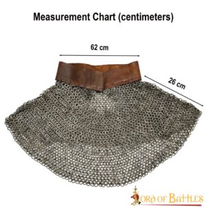 Flat Ring Medieval Chainmail Aventail, Riveted and Alternating, ID 6 mm, Natural