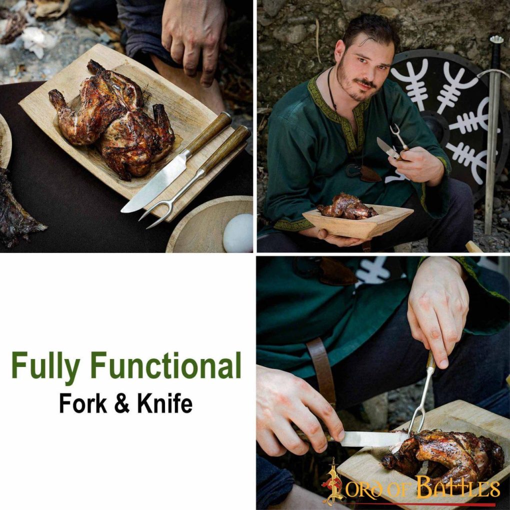 Handcrafted Fully Functional Knife and Fork Cutlery Set Stainless Steel Handcrafted Fully Functional Knife and Fork Cutlery Set Stainless Steel