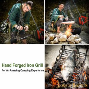 Iron Grill Hand Forged Fully Functional Camping Accessory Iron Grill Hand Forged Fully Functional Camping Accessory