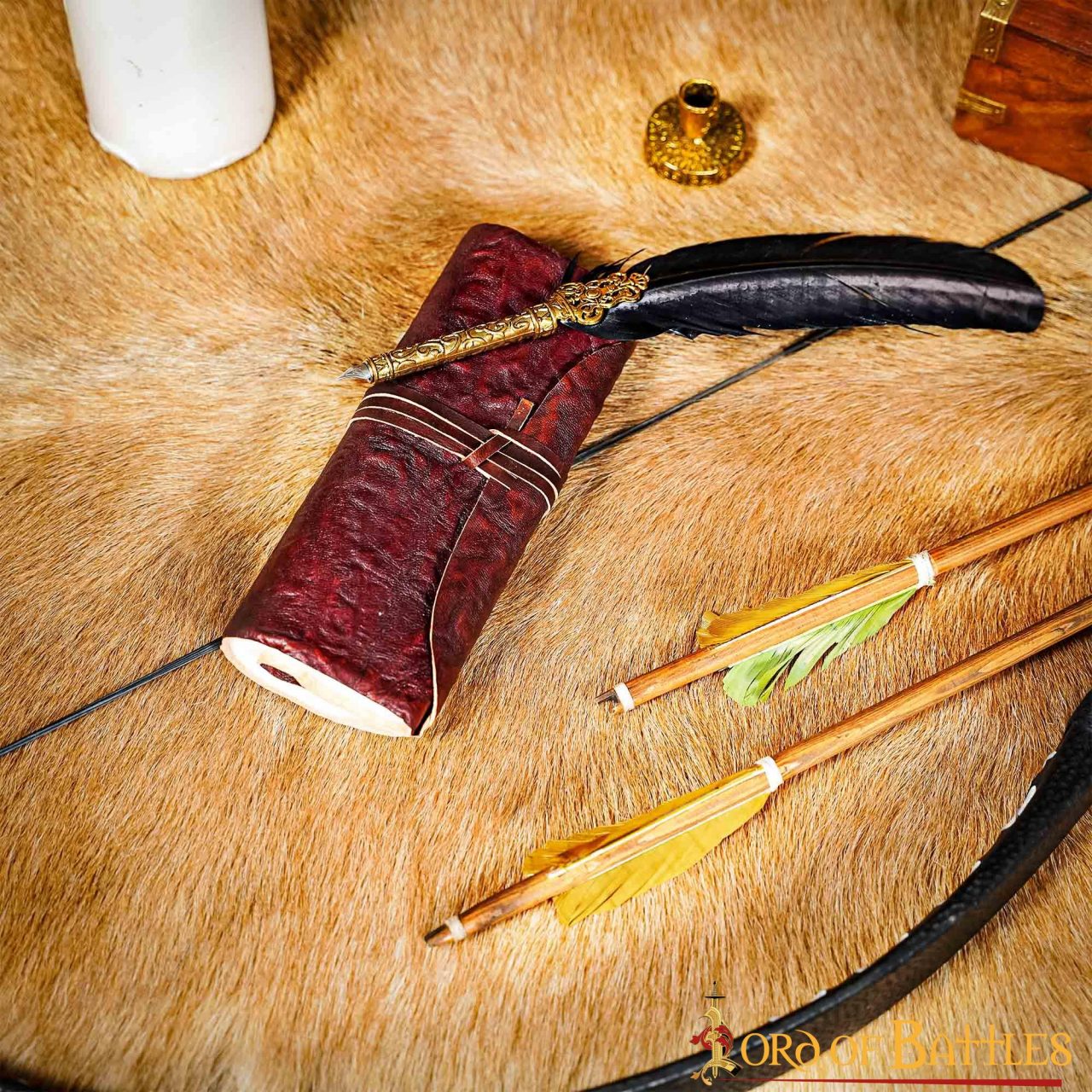 The Mythical Wanderer Brown Leather Scroll Journal The Mythical Wanderer Brown Leather Scroll Journal