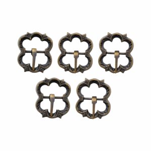 Medieval Brass Belt Buckle Set of 5 Fully Functional Accessory