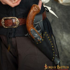 Pirate's Leather Pistol Frog Handcrafted Genuine Leathercraft