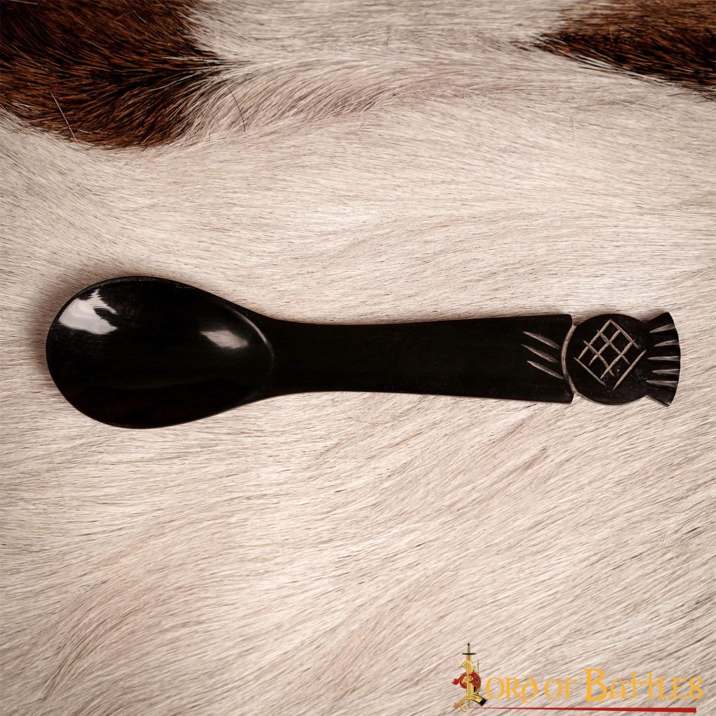 Authentic Medieval Horn Spoon Genuine Handcrafted Ox Horn