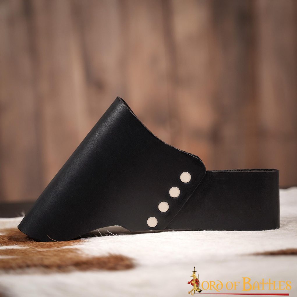 Medieval Black Leather Angled Frog for Swords and Axes Medieval Black Leather Angled Frog for Swords and Axes
