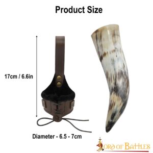 Venturer of the Realm Fur Lined Horn Holder with Horn