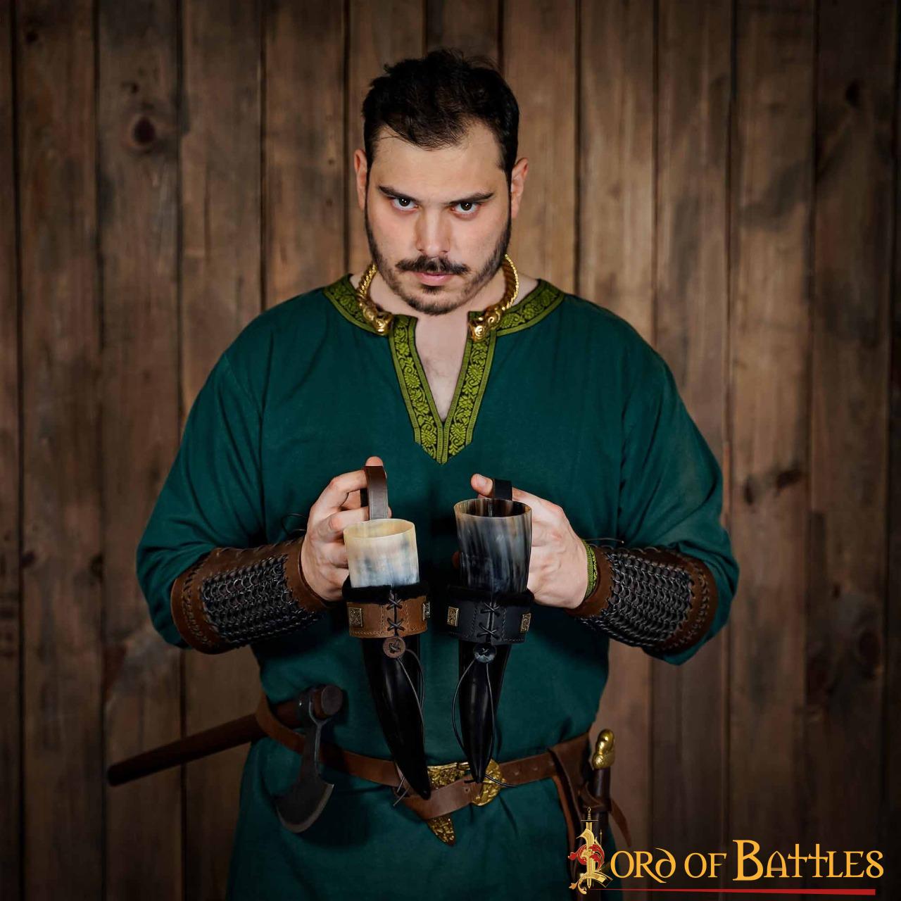 Venturer of the Realm Fur Lined Horn Holder with Horn Venturer of the Realm Fur Lined Horn Holder with Horn