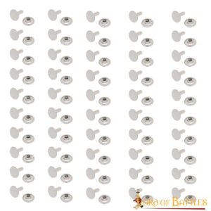 10mm Steel Tich Buttons Set of 50