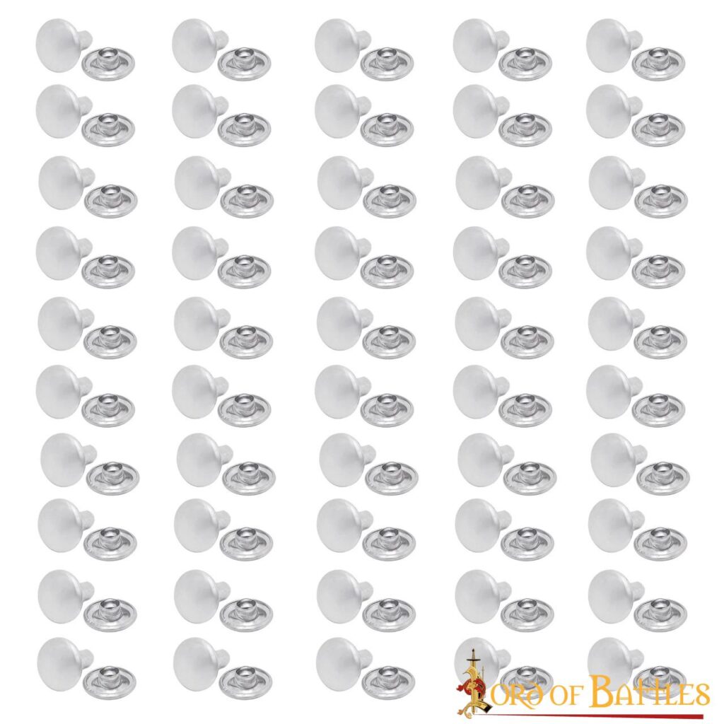 8mm Steel Tich Buttons Set of 50
