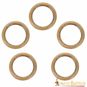 Ring Buckle Antique Brass Loop Belt Functional Accessory Set of 5 Pieces