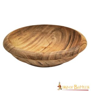Viking Feast Wooden Wide Bowl Hand Crafted Useful Hardwood Cutlery