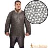 Round Ring Chainmail Hauberk Shirt, Riveted, ID 10mm, Natural