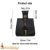14th Century Medieval Leather Belt Pouch with Brass Mounts-25862BK 2 Pouch