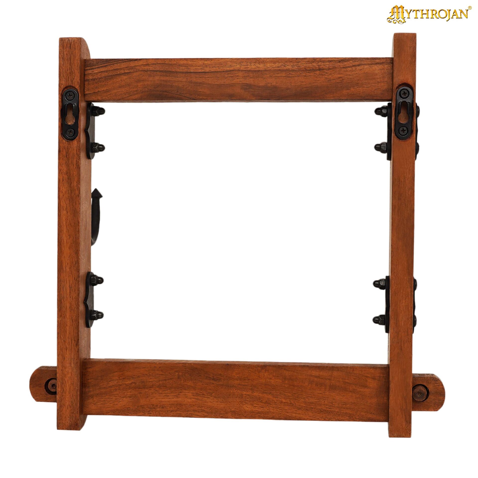 Mythrojan Solid Wood Two Tier Stand with Iron Hooks Solid Wood Stand