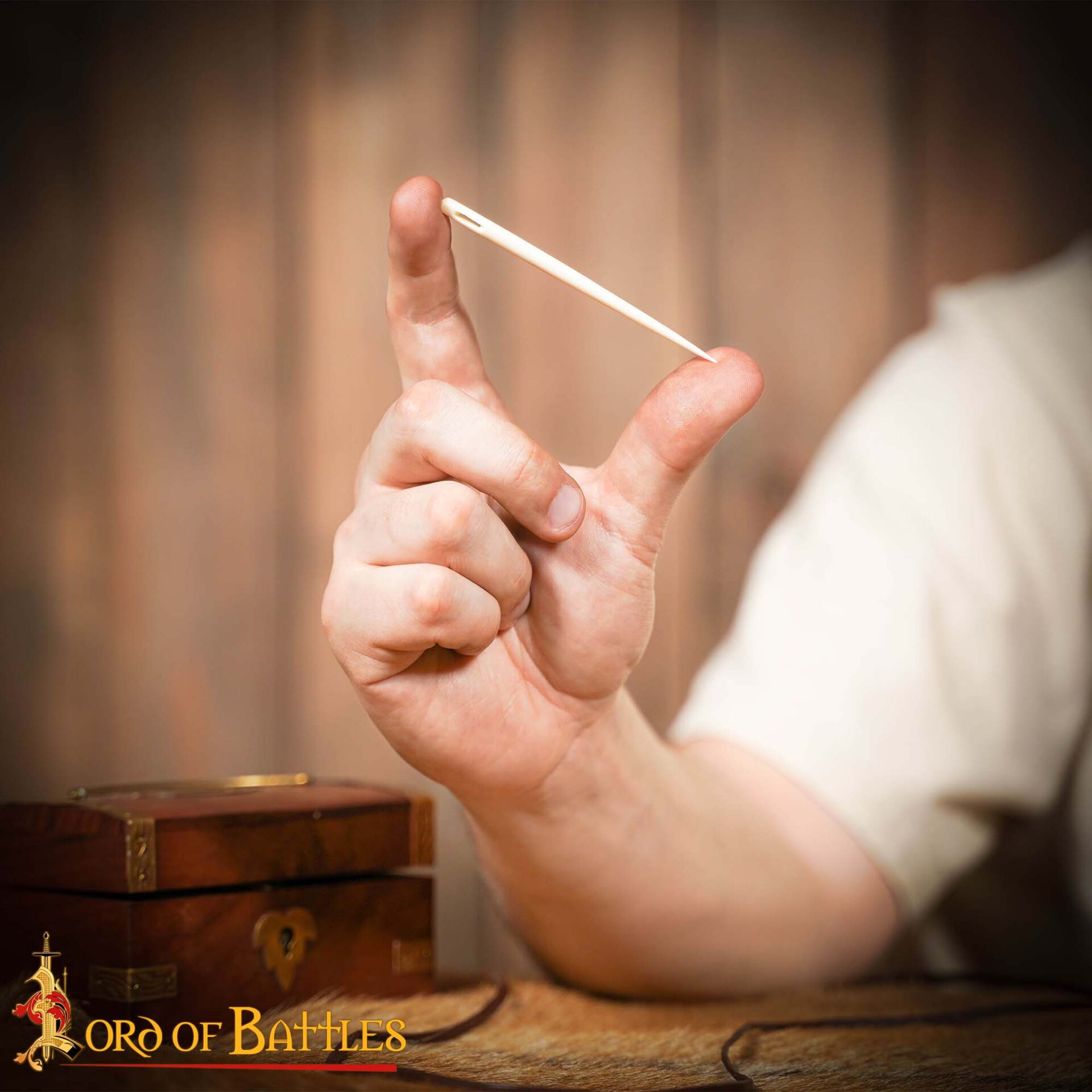 Medieval Embroidery Needle Handmade Genuine Bone Functional Accessory