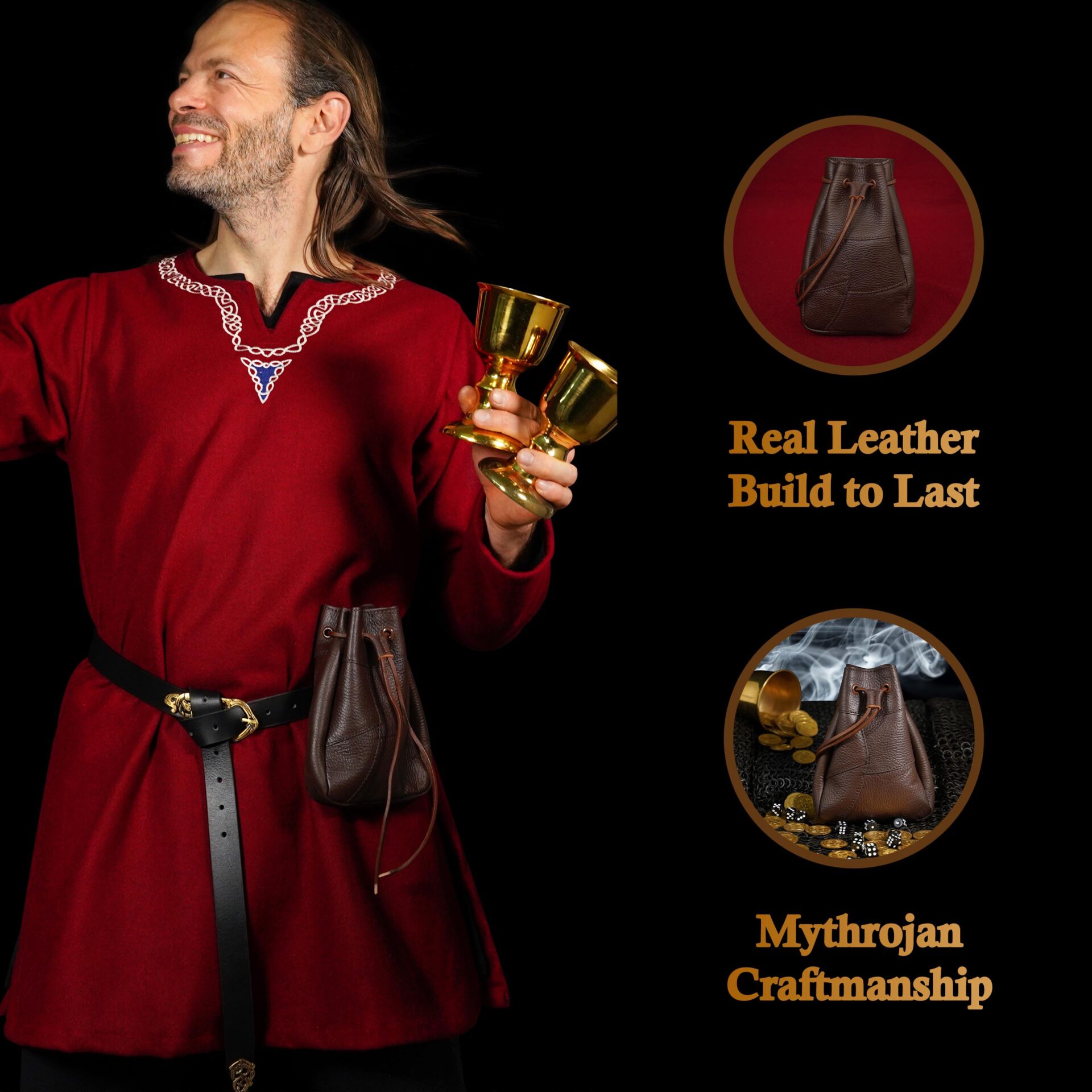 2-helmet stand template Medieval Drawstring Bag