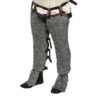 Round Ring Chainmail Leggings Chausses Hoses, Dome Riveted, ID 10 mm, Mild Steel