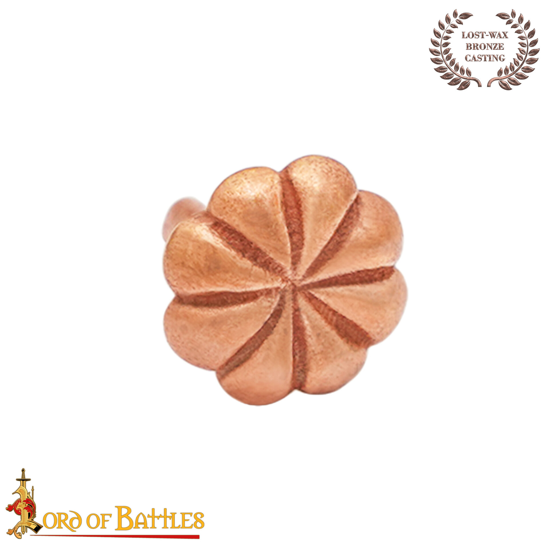 Lost-wax Cast Bronze Flower Fitting / Mount Lost-wax Cast Bronze Flower Fitting / Mount