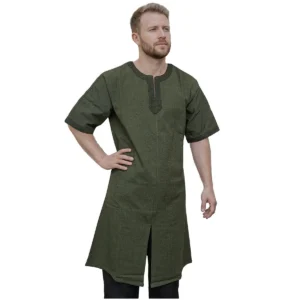 Harald Ironfist Viking Tunic With Diamond Twill Wool Trim