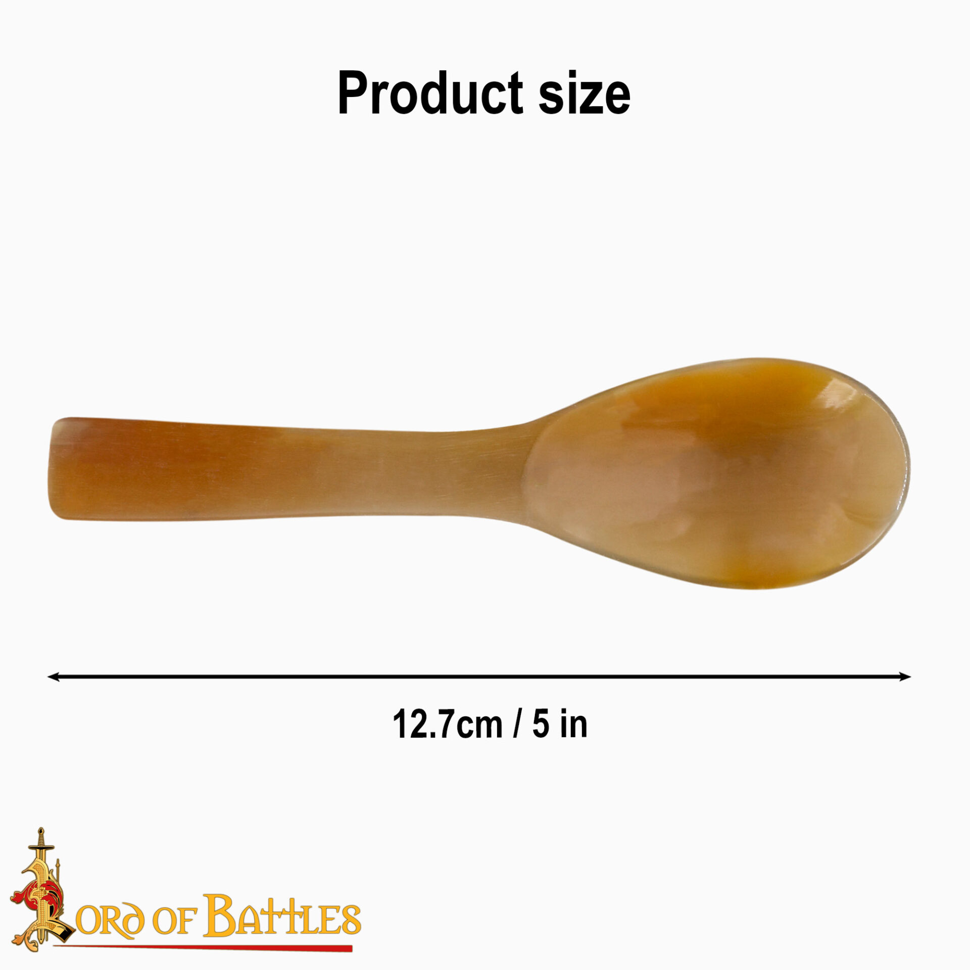 Medieval Authentic Horn Spoons Set of 2 Genuine Ox Horn