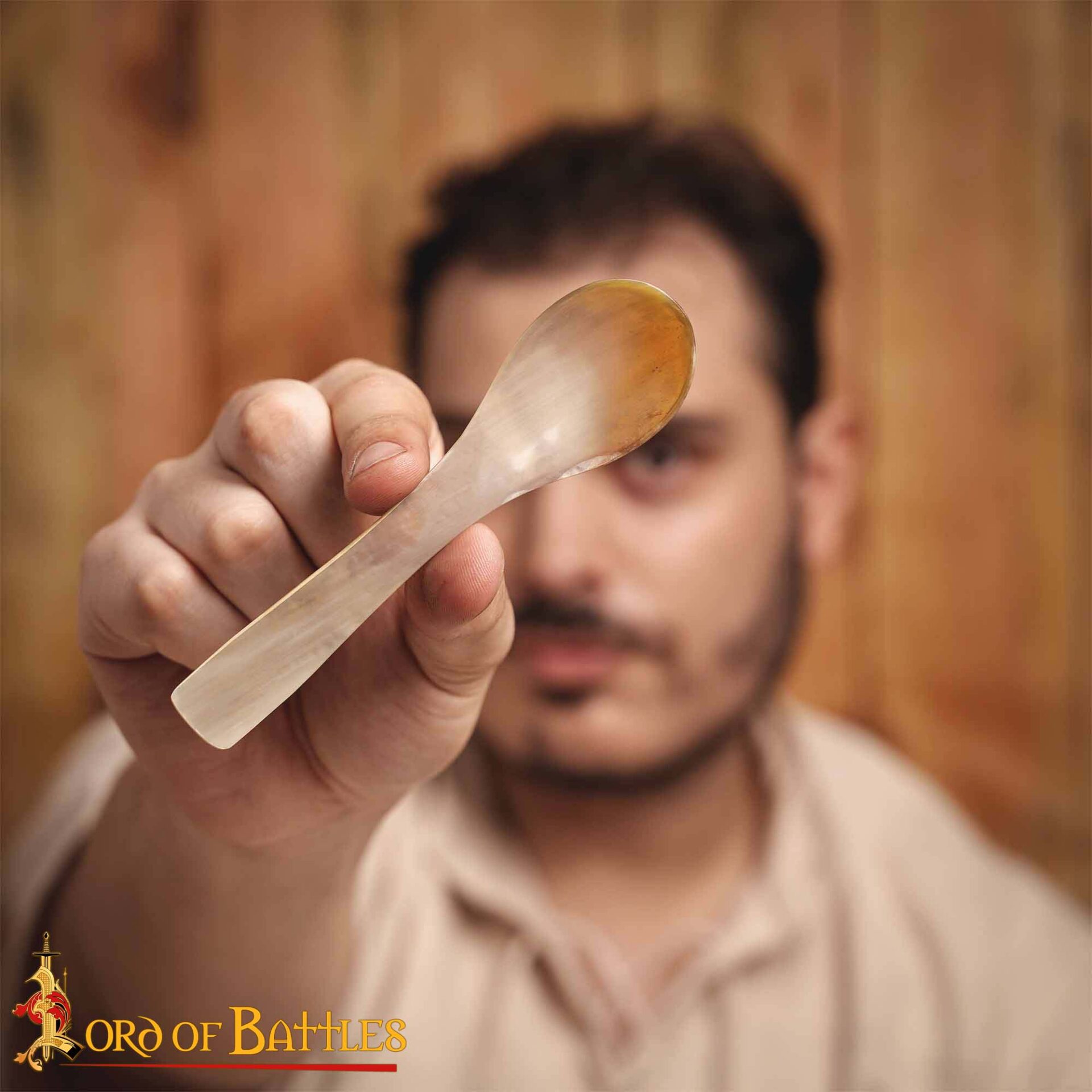 Medieval Authentic Horn Spoons Set of 2 Genuine Ox Horn