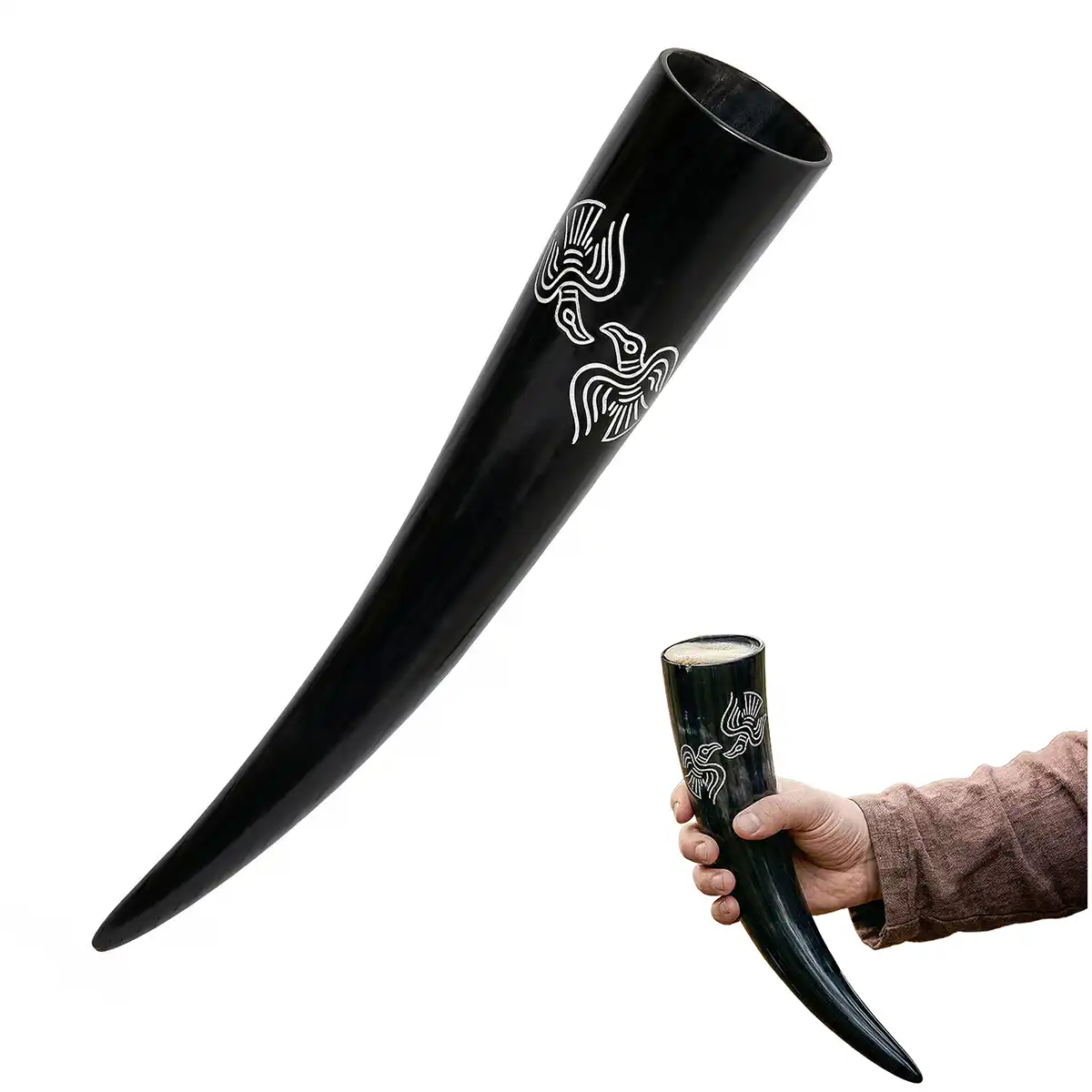 Raven Viking Horn