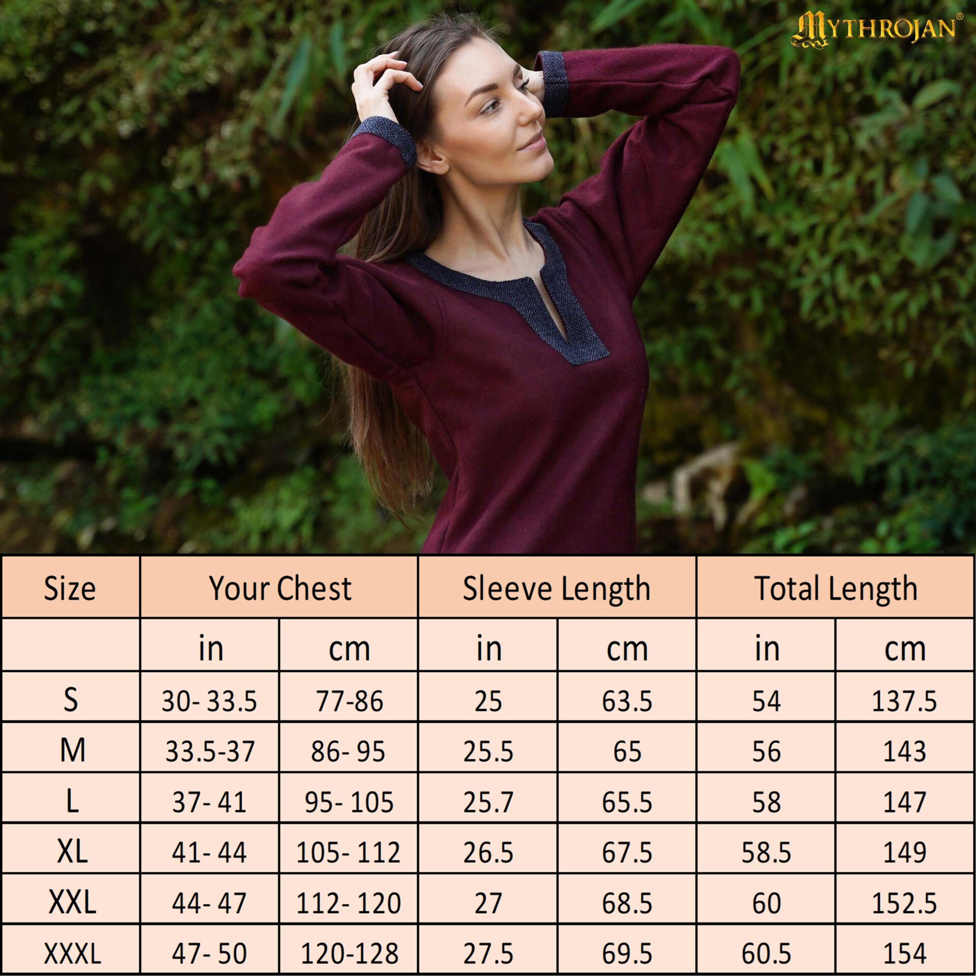 Ingrid-the-Shieldmaiden-Viking-Dress---Recycled-Wool-with-Diamond-Twill-Trim,-Early-Medieval---301133WRBL-2 Viking Woolen Dress