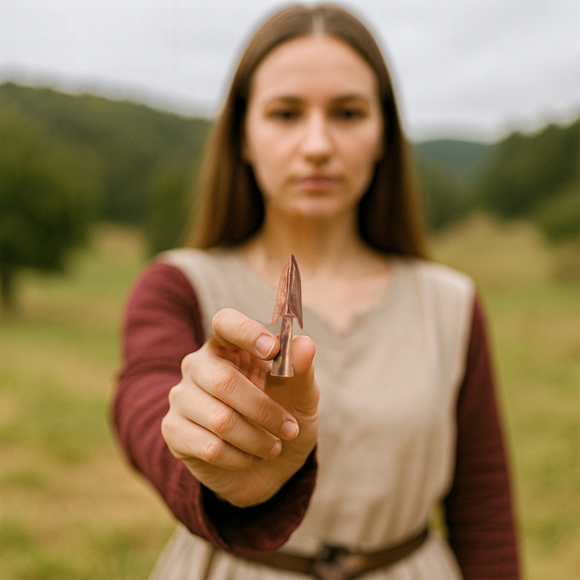 Lost-wax Cast Bronze Small Arrowhead-26435BZ 5 Roman Arrowhead