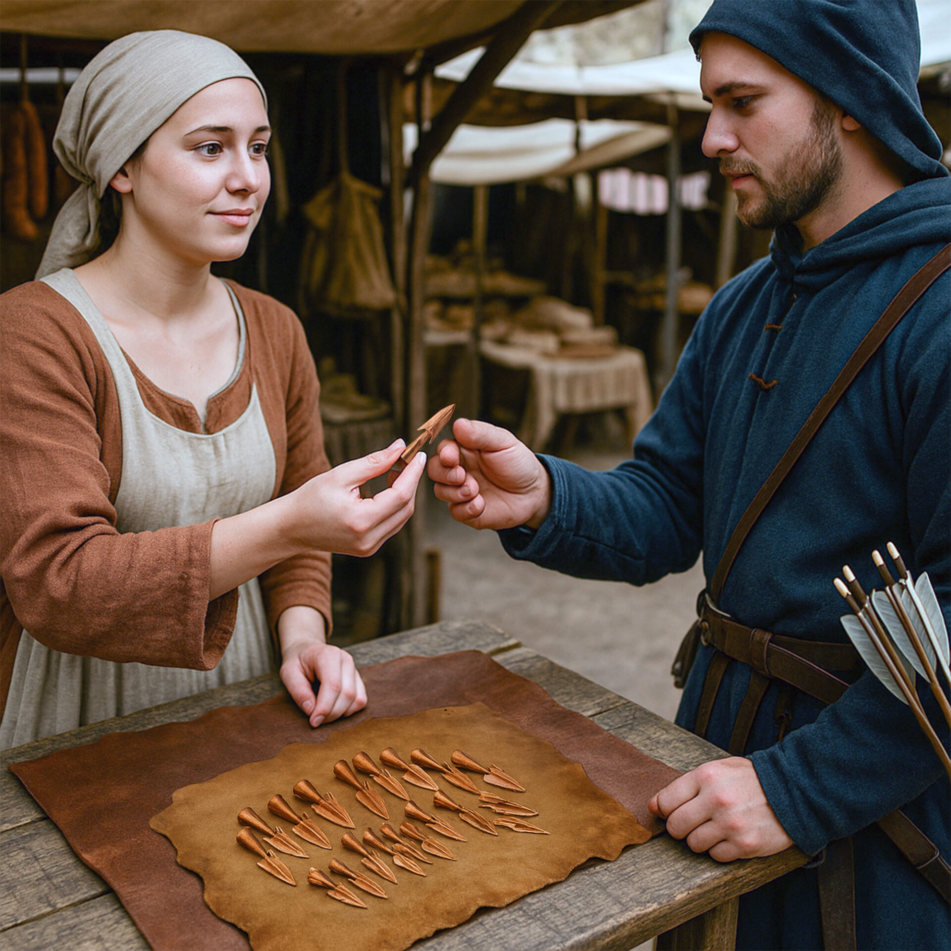 Lost-wax Cast Bronze Small Arrowhead-26435BZ 6 Roman Arrowhead