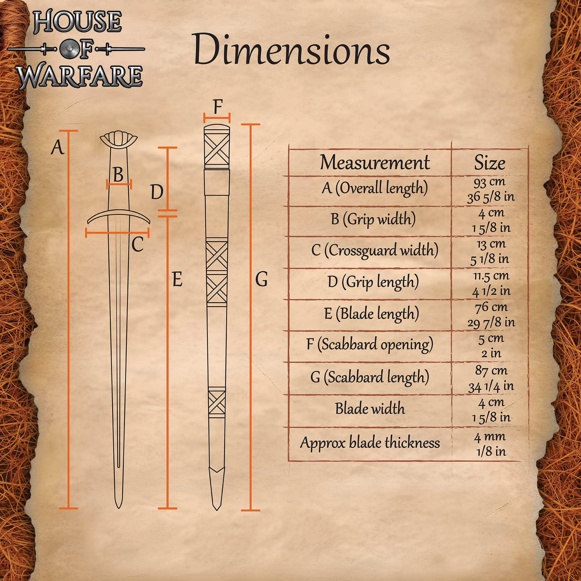 Viking 5-Lobed Collector's Sword with Leather Scabbard - Display Viking Sword