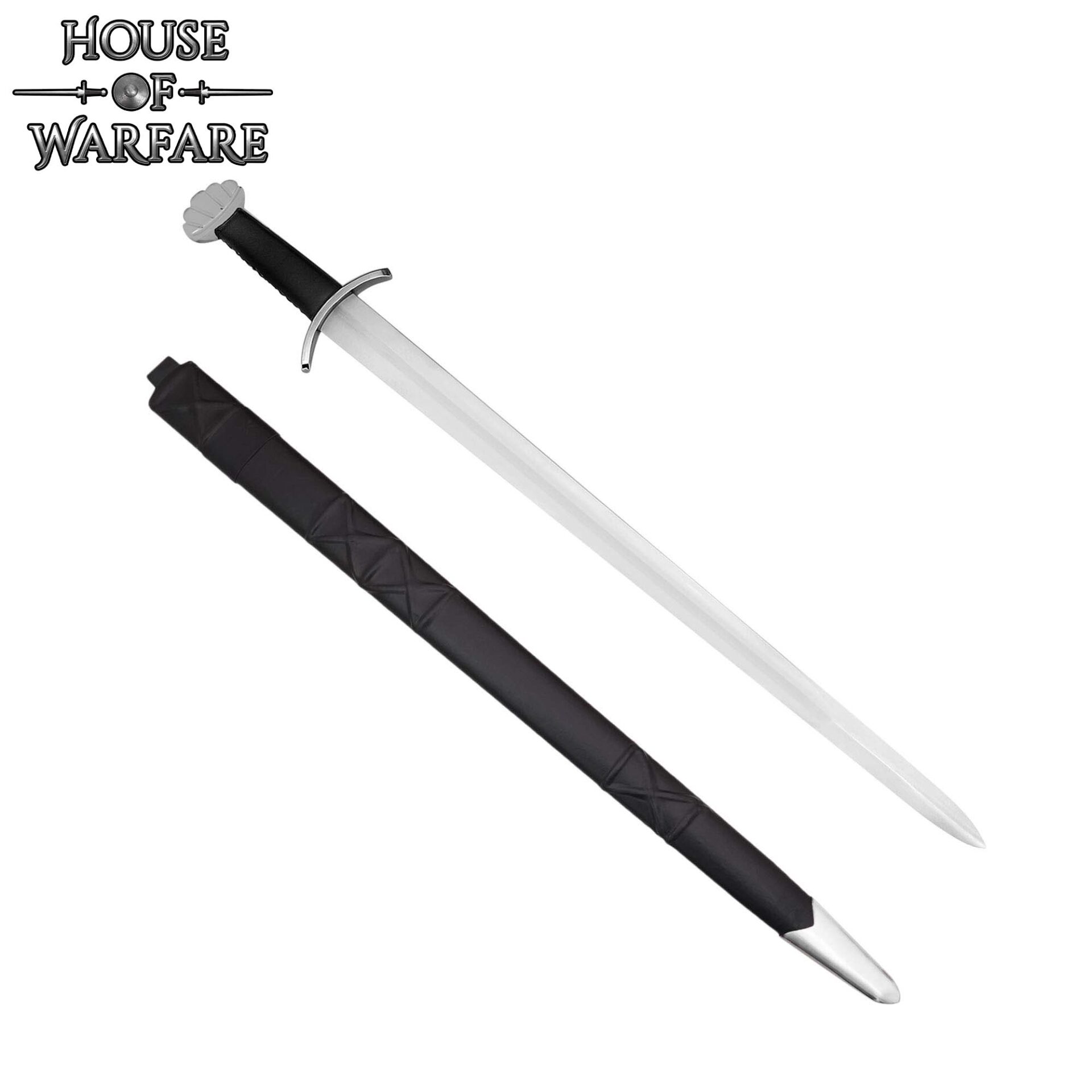 Viking 5-Lobed Collector's Sword with Leather Scabbard - Display Viking Sword