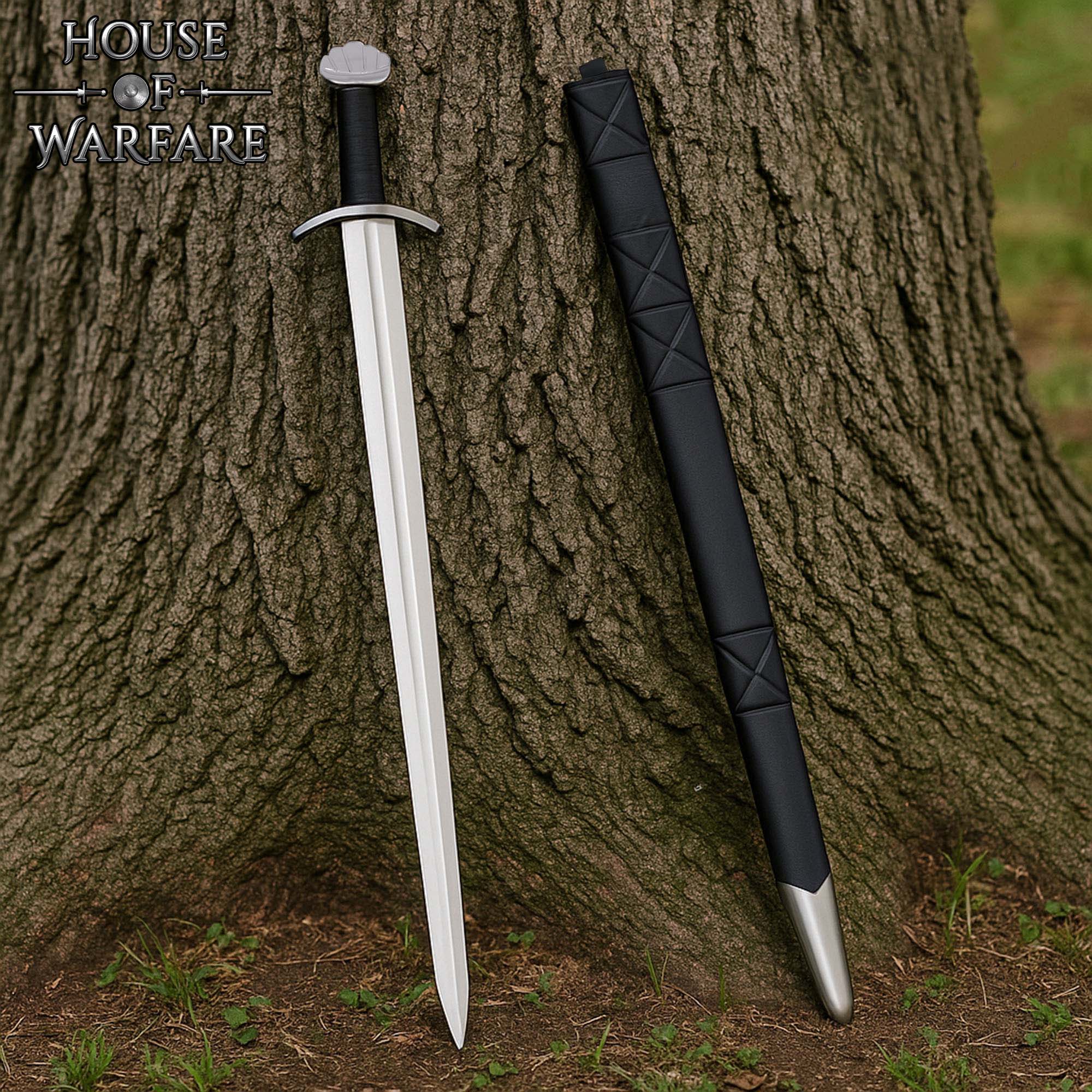 Viking 5-Lobed Collector's Sword with Leather Scabbard - Display Viking Sword