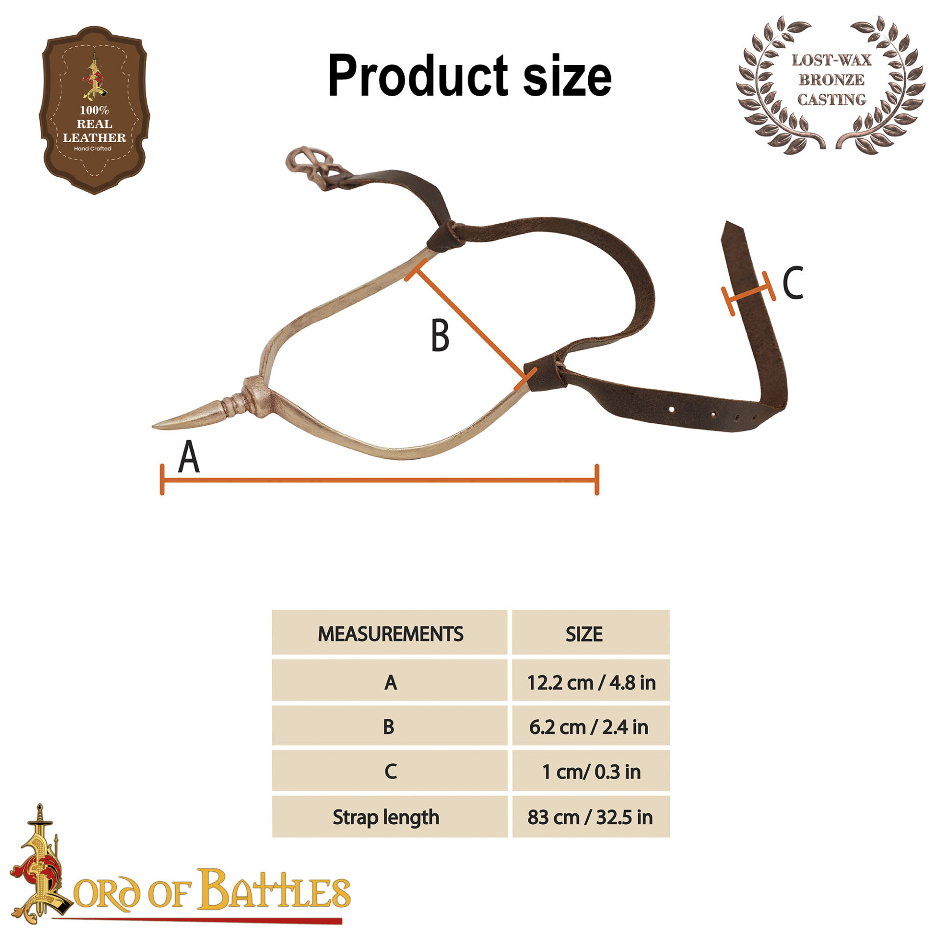 Medieval Prick Spurs Lost Wax Cast Bronze-26441BZ 2 Lost-wax Cast Bronze Spurs