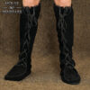 Medieval Suede Leather Long Boots-701567BK Genuine Suede Leather Long Medieval Boots