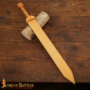 Wooden Roman gladius training sword with rounded pommel