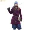 The Erik Woolen Viking Tunic Wine Red Medieval Tunic with Gore and Gusset - 301102WR 3 Woolen Viking Tunic